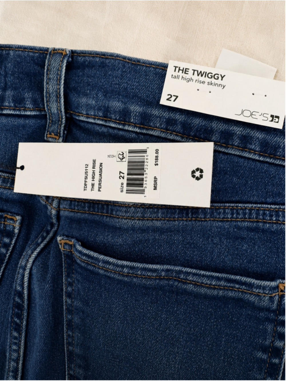 New Joe’s Jeans The Twiggy Tall High-Rise Skinny Jeans – Size 27 - Picture 10 of 10